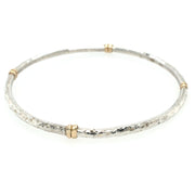 Silver & Gold Hammered Bangle